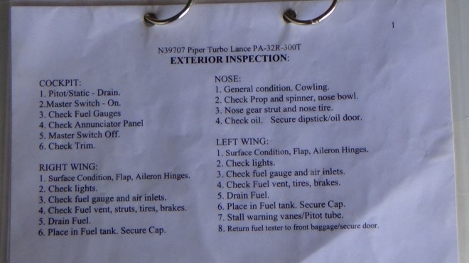707 Exterior checklist