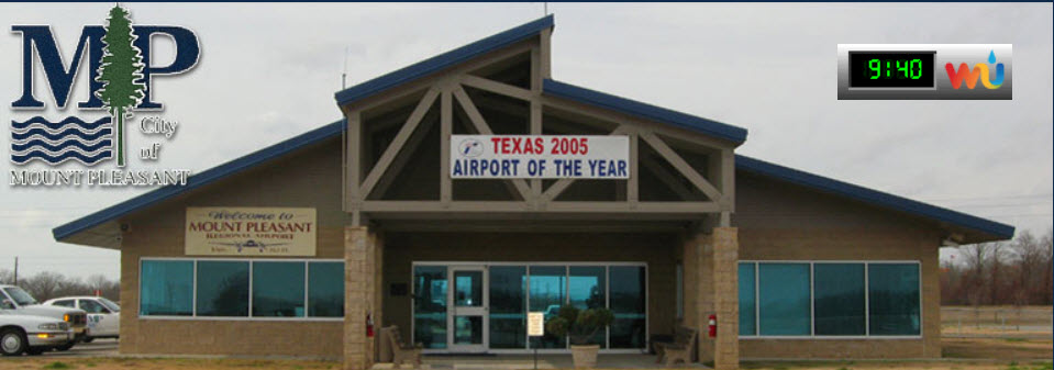 Mt Pleseant airport web page picture